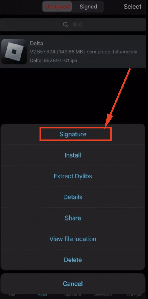 ESign IPA Signature Install