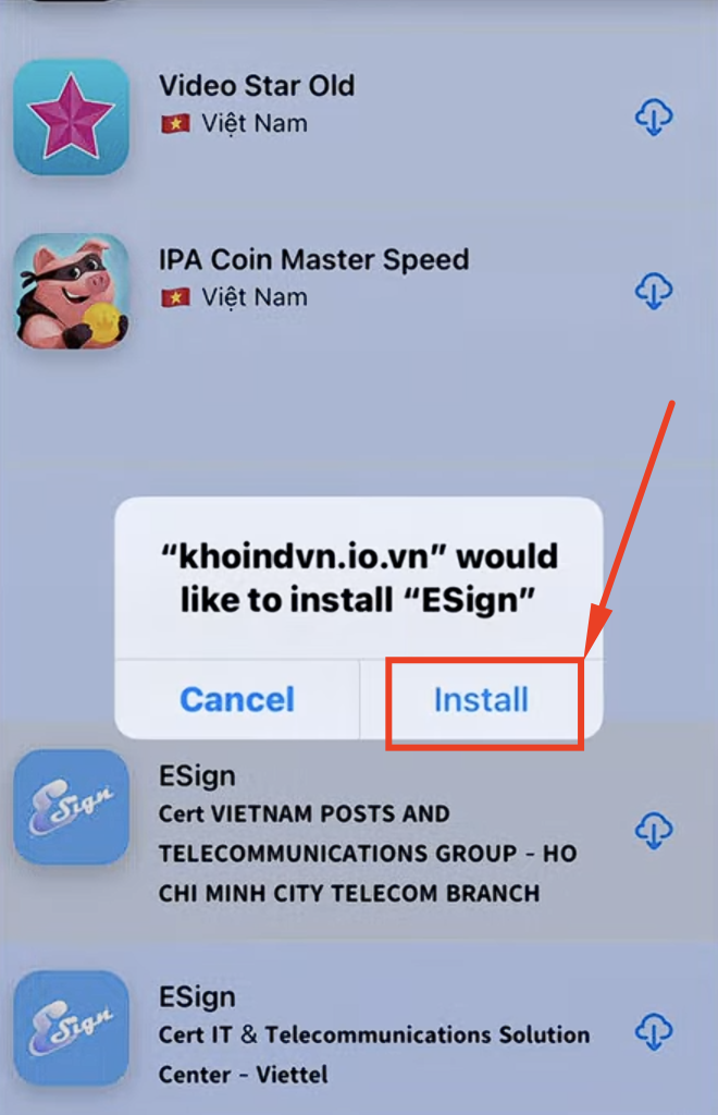 Install ESign iPhone